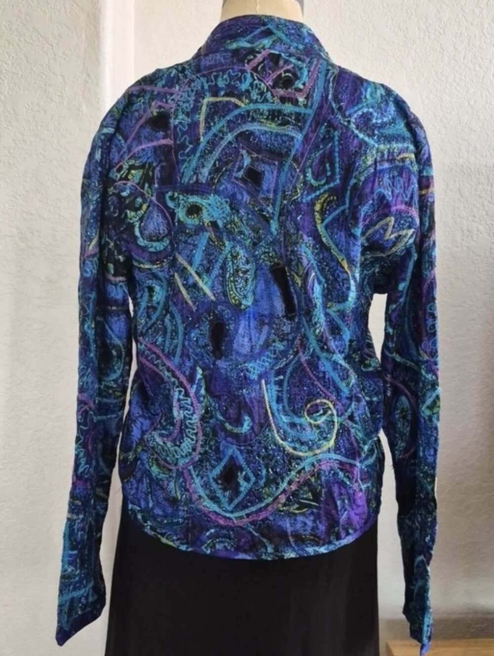 Chico's 100% Silk, Statement Jackets Sz Med - Picture 16 of 16